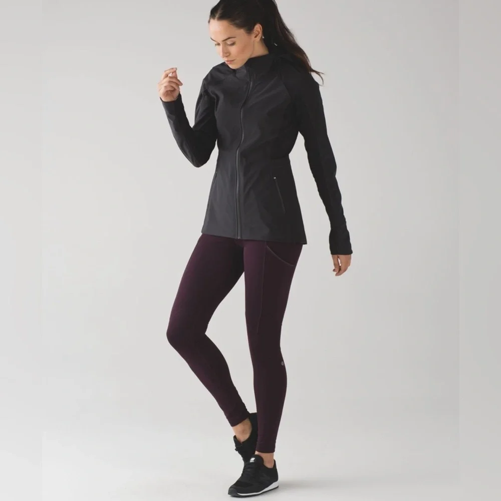 Lululemon | Fresh Tracks Tight Leggings Black Cherry Size 4 Yoga Running‎ Active